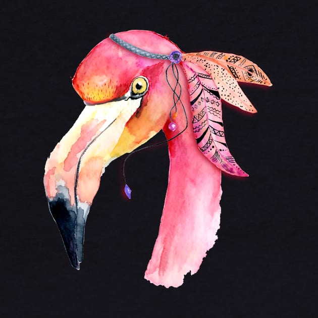 Watercolor Flamingo Lover by Marc